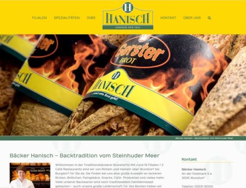 Bäcker Hanisch mit neuer Website und verbesserter Filialübersicht