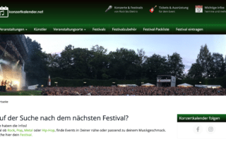konzertkalender.net: Auf der Suche nach dem nächsten Festival? 1