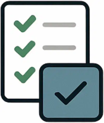 Shopify barrierefrei, Liste mit To-do Häkchen für Test des Shops