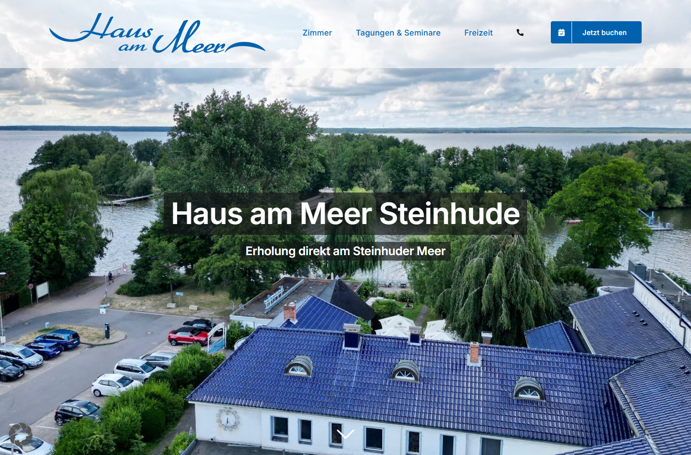 Referenzbild der Kundenwebsite haus-am-meer-steinhude.de