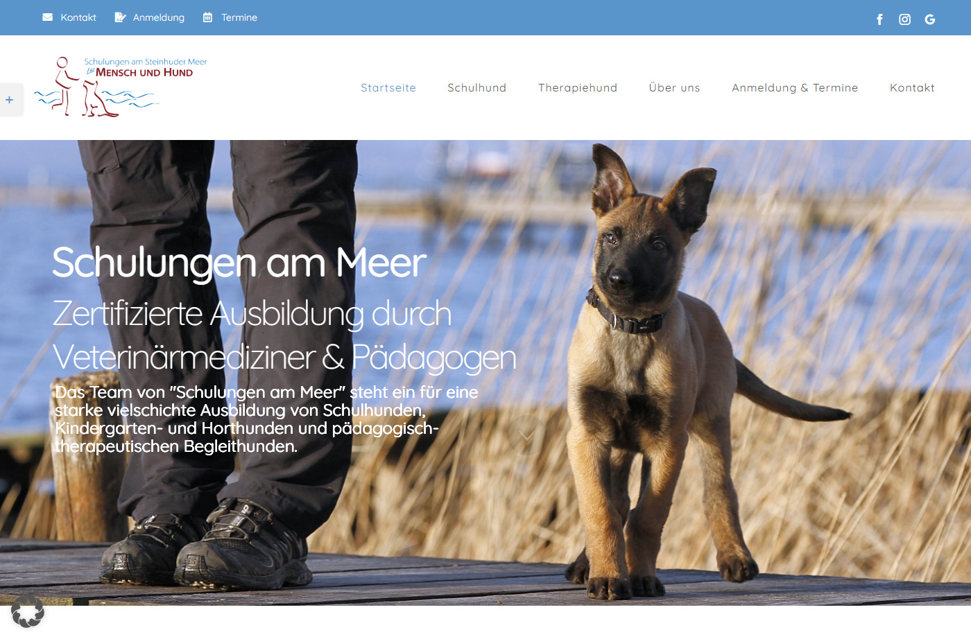 Referenzbild der Kundenwebsite schulungen-am-meer.de